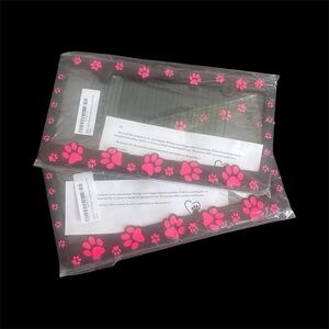 Pet Paw Print license plate frames